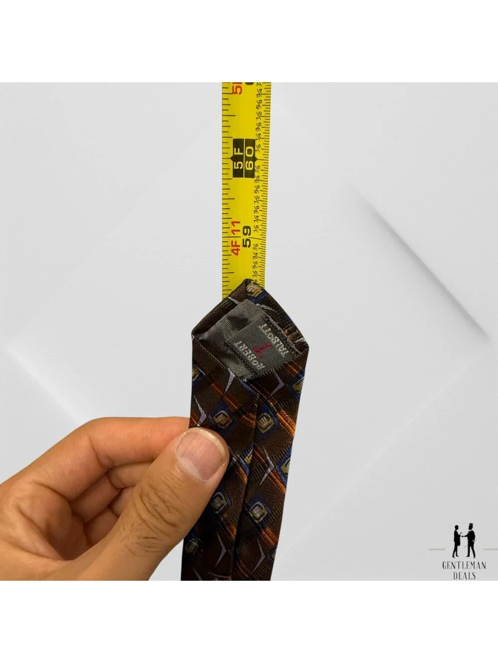 Robert Talbott Best of Class Men's Silk Necktie Designer Geometric Brown 59x4